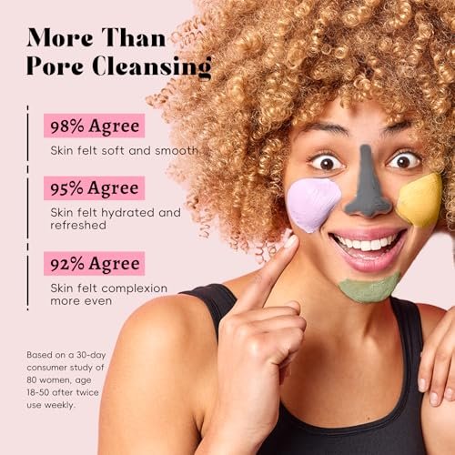 ANRCOLLECT 4-Pack Clay Face Mask Set (280g Total) - Vitamin C Turmeric, Charcoal BHA, Mugwort Salicylic & Purple Clay Masks for Deep Pore Cleansing, Oil Control & Blackhead Removal - Skincare Gift Set Avelisse