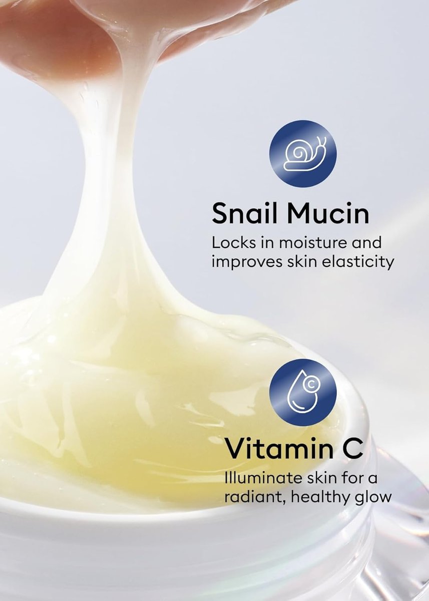 MISSHA Cell Renew Snail Mucin Vitamin C Cream - Hydrating Korean Moisturizer for Youthful Glow, 1.69 Fl Oz Avelisse