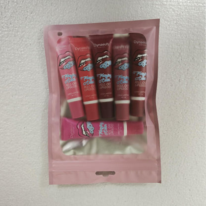 Dynaeuty 6-Piece Peel Off Lip Stain Set – Long Lasting, Waterproof, Non-Stick Cup Lip Tint & Gloss for Women
