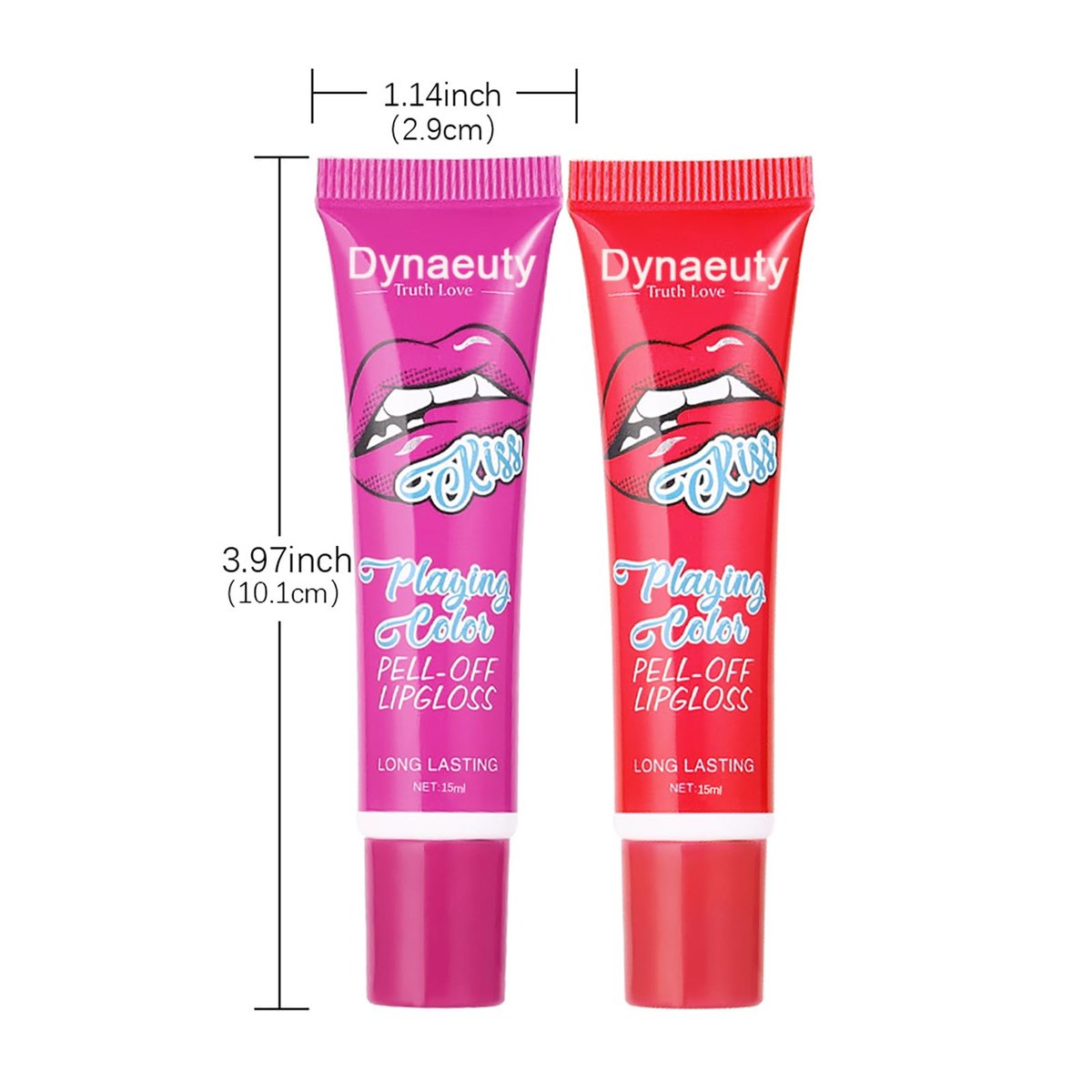 Dynaeuty 6-Piece Peel Off Lip Stain Set – Long Lasting, Waterproof, Non-Stick Cup Lip Tint & Gloss for Women - görsel 6
