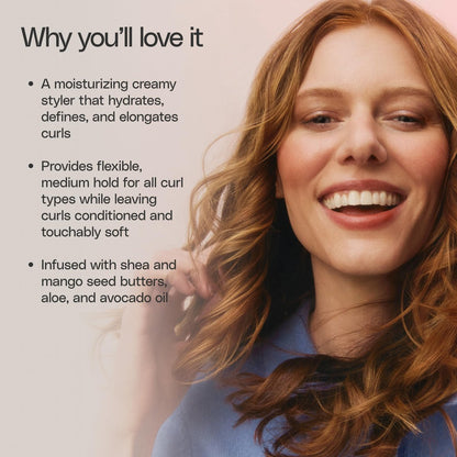 Ouidad Moisture Lock Curl Butter - Nourishing & Hydrating Cream for Defined, Elongated Curls (11 oz) Avelisse