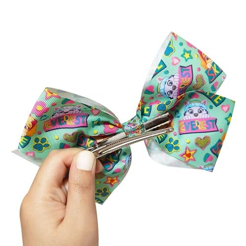 LUV HER Paw Patrol Single Hair Bow for Girls – Large Printed Hair Bow with Favorite Characters, Alligator Clip, Ages 3+ - görsel 6