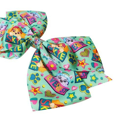 LUV HER Paw Patrol Single Hair Bow for Girls – Large Printed Hair Bow with Favorite Characters, Alligator Clip, Ages 3+