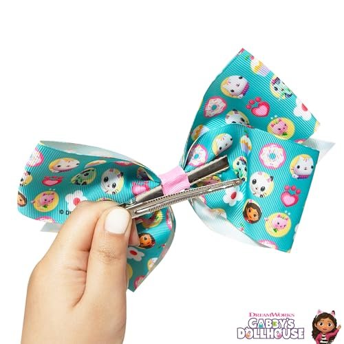 LUV HER Gabby's Dollhouse Single Hair Bow for Girls - Large Printed Hair Bow with Alligator Clip, Multicolor - görsel 6