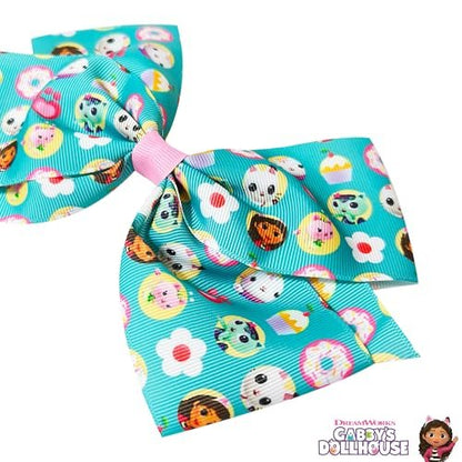 LUV HER Gabby's Dollhouse Single Hair Bow for Girls - Large Printed Hair Bow with Alligator Clip, Multicolor