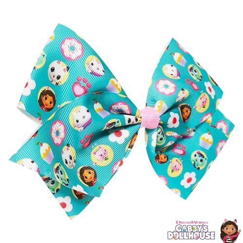 LUV HER Gabby's Dollhouse Single Hair Bow for Girls - Large Printed Hair Bow with Alligator Clip, Multicolor - görsel 4