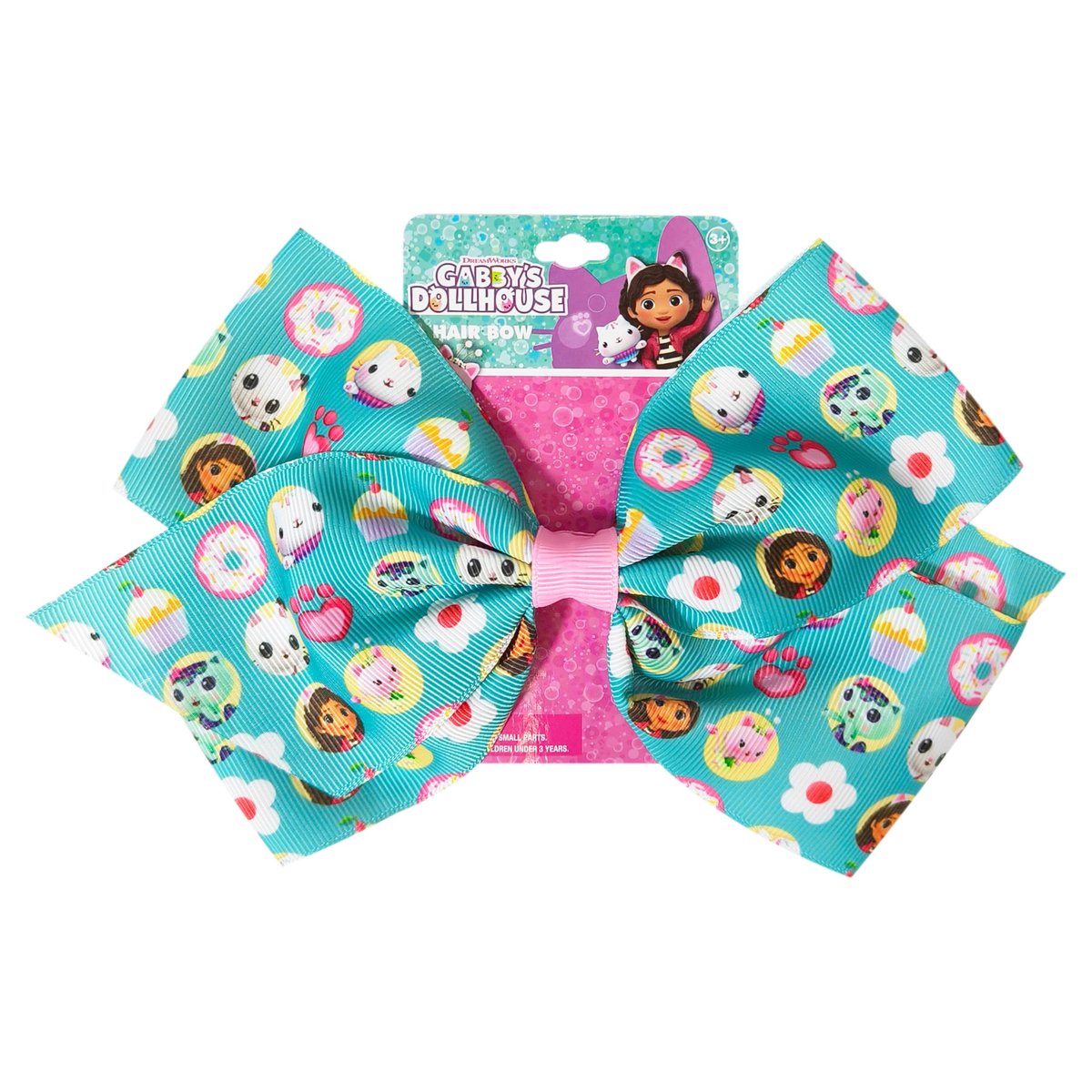 LUV HER Gabby's Dollhouse Single Hair Bow for Girls - Large Printed Hair Bow with Alligator Clip, Multicolor - görsel 1
