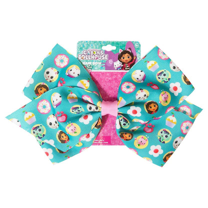 LUV HER Gabby's Dollhouse Single Hair Bow for Girls - Large Printed Hair Bow with Alligator Clip, Multicolor