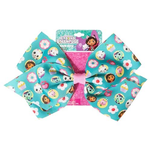 LUV HER Gabby's Dollhouse Single Hair Bow for Girls - Large Printed Hair Bow with Alligator Clip, Multicolor - görsel 2
