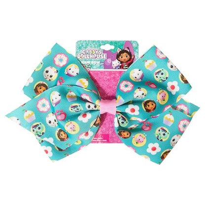 LUV HER Gabby's Dollhouse Single Hair Bow for Girls - Large Printed Hair Bow with Alligator Clip, Multicolor