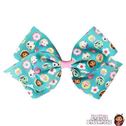 LUV HER Gabby's Dollhouse Single Hair Bow for Girls - Large Printed Hair Bow with Alligator Clip, Multicolor - görsel 10