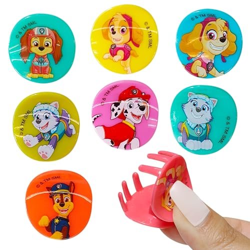 LUV HER Paw Patrol Girls Butterfly Hair Clips - 8 Cute Hair Clips with Small Soft Claw, Multicolor, Ages 3+ - görsel 13