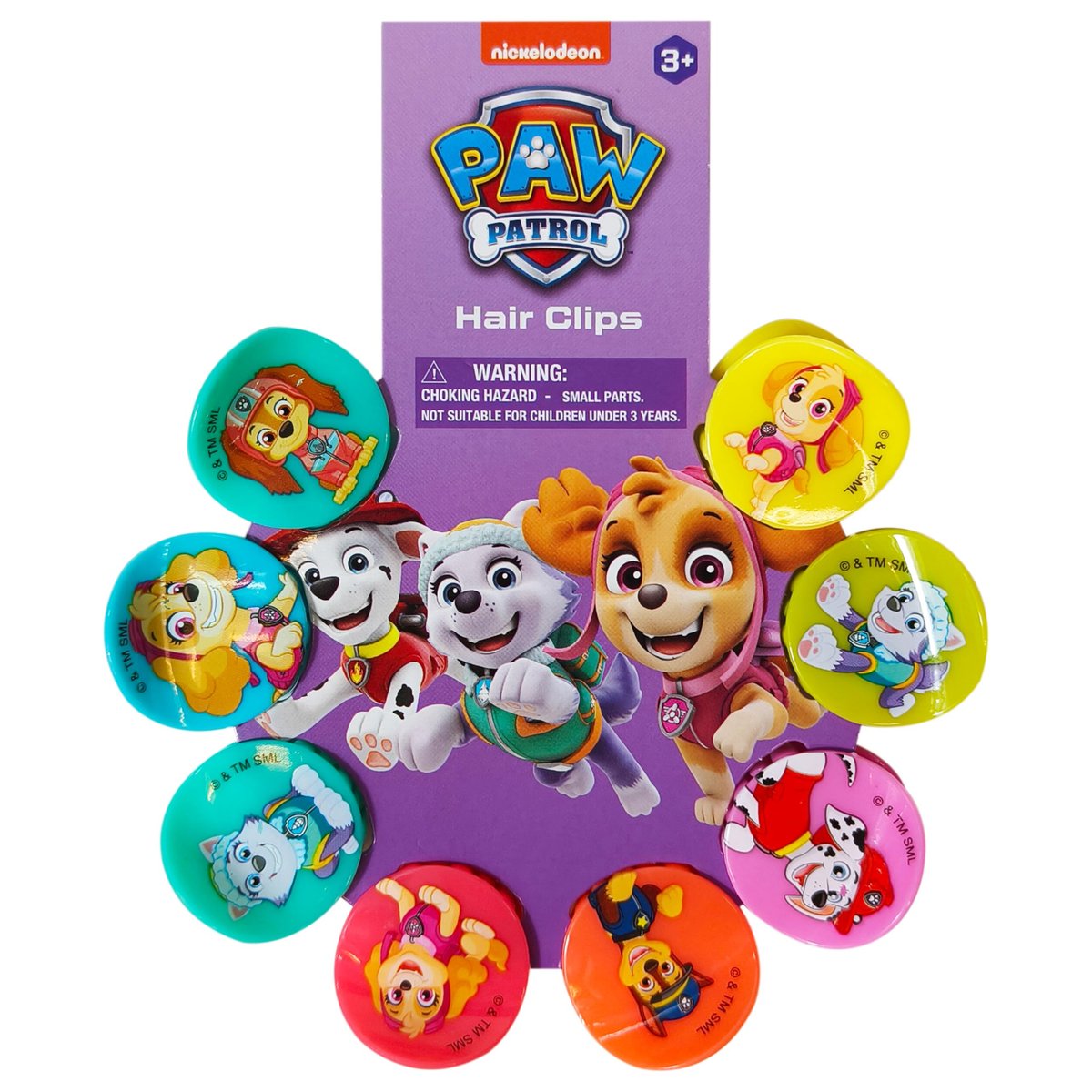 LUV HER Paw Patrol Girls Butterfly Hair Clips - 8 Cute Hair Clips with Small Soft Claw, Multicolor, Ages 3+ - görsel 1
