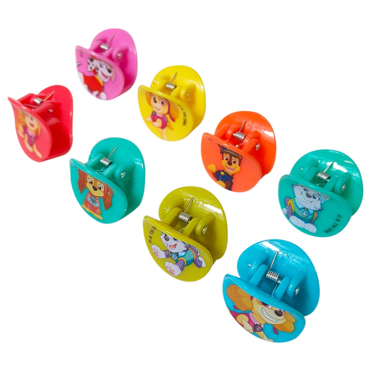 LUV HER Paw Patrol Girls Butterfly Hair Clips - 8 Cute Hair Clips with Small Soft Claw, Multicolor, Ages 3+ - görsel 9