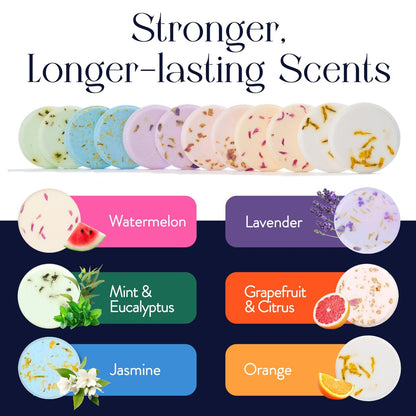 Aromatherapy Shower Steamers – 12-Pack Self Care & Spa Birthday Gifts for Women, Lavender & Eucalyptus Essential Oils for Relaxation & Stress Relief Avelisse