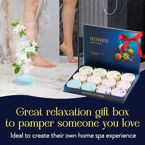Aromatherapy Shower Steamers – 12-Pack Self Care & Spa Birthday Gifts for Women, Lavender & Eucalyptus Essential Oils for Relaxation & Stress Relief Avelisse