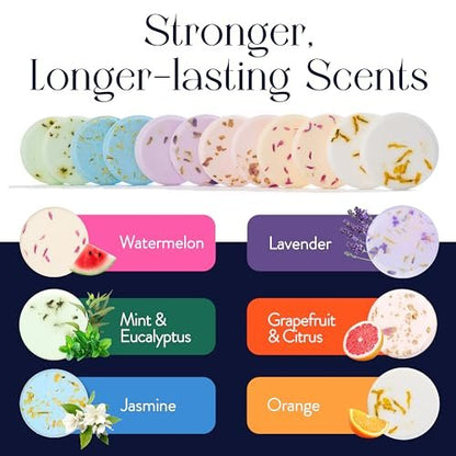 Aromatherapy Shower Steamers – 12-Pack Self Care & Spa Birthday Gifts for Women, Lavender & Eucalyptus Essential Oils for Relaxation & Stress Relief Avelisse