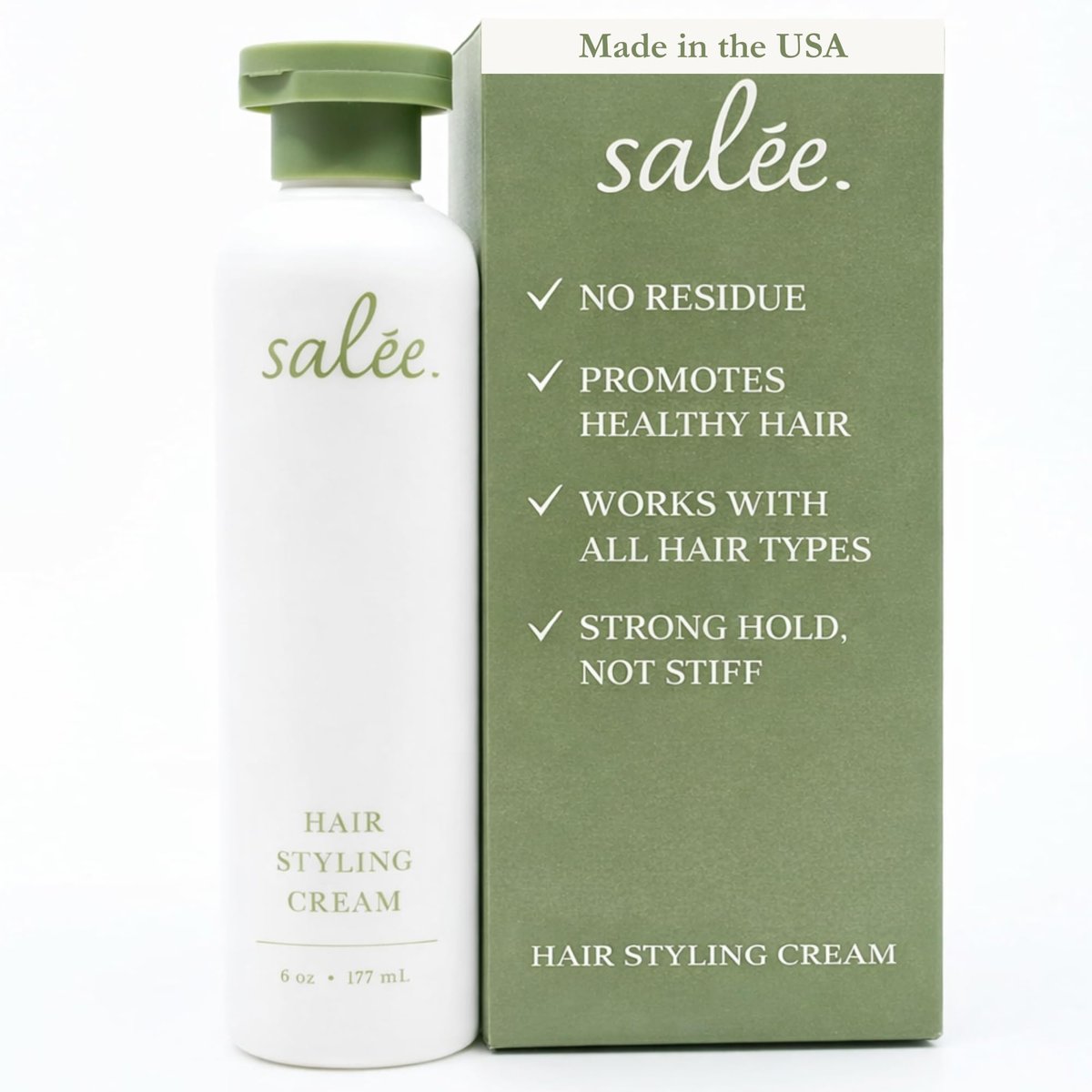 Salée Styling Hair Cream Slickback Gel – Smoothing & Anti-Frizz for Women, Kids, Girls – Curls, Wavy & Straight Hair, 6 oz Avelisse