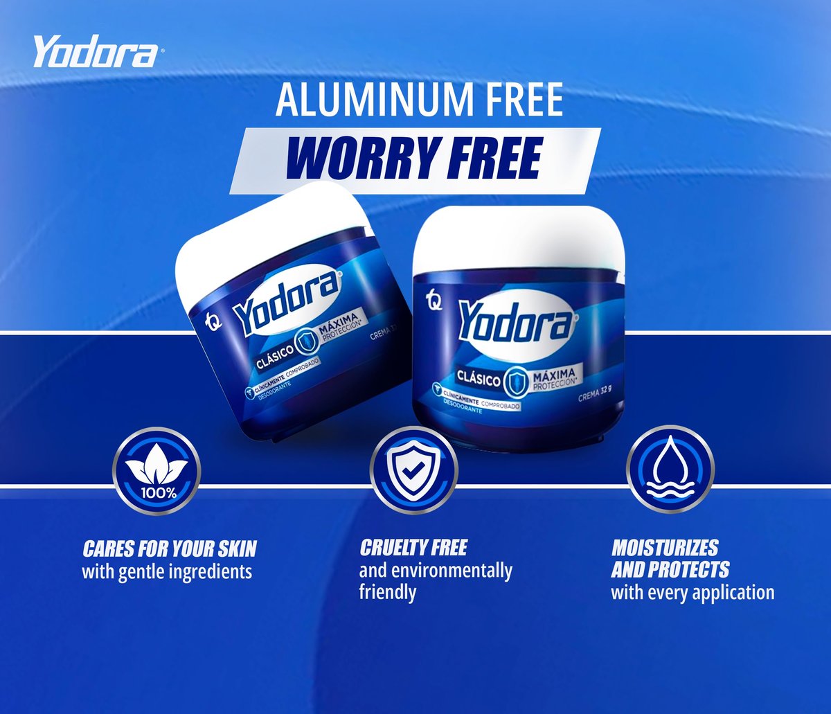 YAHVE Classic Yodora Deodorant Maximum Protection - Pack of 2 (32g Each) - Despensa Colombiana Avelisse