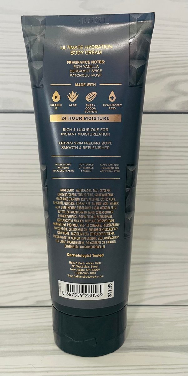 Bath & Body Works Vanilla Noir Body Cream, 8 oz (Pack of 2) - Rich Moisturizer for Silky Skin Avelisse