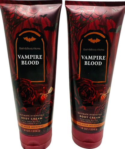 Bath & Body Works Vampire Blood Ultimate Hydration Body Cream 8 oz (Pack of 2) - Enchanting Fragrance & Deep Moisture Avelisse