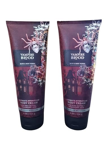Bath & Body Works Vampire Blood Ultimate Hydration Body Cream 8 oz (Pack of 2) - Enchanting Fragrance & Deep Moisture Avelisse