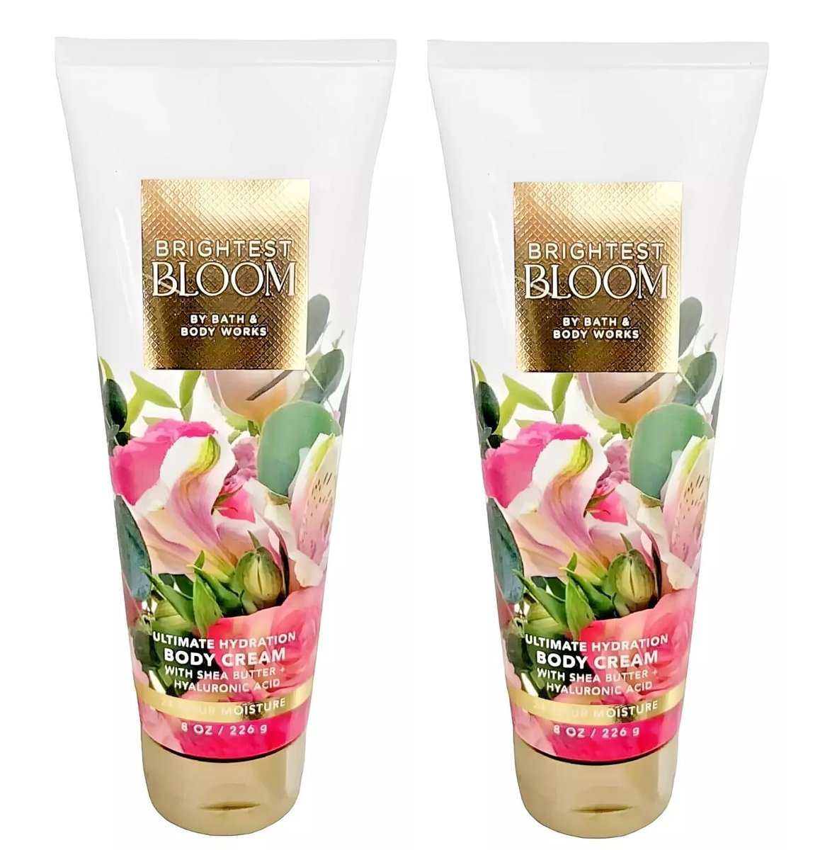 Bath & Body Works Brightest Bloom Ultimate Hydration Body Cream 8 oz (Pack of 2) – Intense Moisture & Long-Lasting Fragrance Avelisse