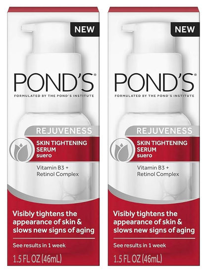 Pond's Rejuveness Skin Tightening Serum, Visibly Tightens Appearance of Skin & Helps Slow New Signs of Aging, 1.7 Fl Oz (2-Pack) Avelisse