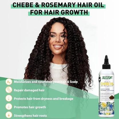 Natural Chebe Hair Oil for Hair Growth – Chebe Oil Moisturizer for Scalp, African Chebe Powder for Stronger, Thicker, Longer Hair, 10 in 1 Chebe Hair Growth Oil with Braid Bonnet for Sleeping Avelisse