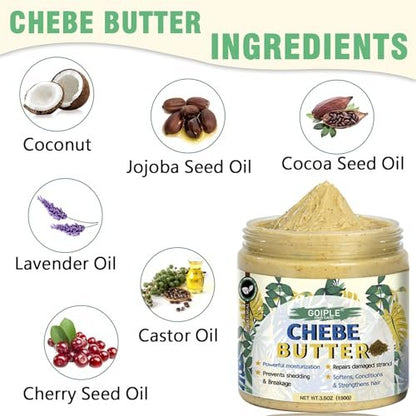 Natural Chebe Hair Oil for Hair Growth – Chebe Oil Moisturizer for Scalp, African Chebe Powder for Stronger, Thicker, Longer Hair, 10 in 1 Chebe Hair Growth Oil with Braid Bonnet for Sleeping Avelisse
