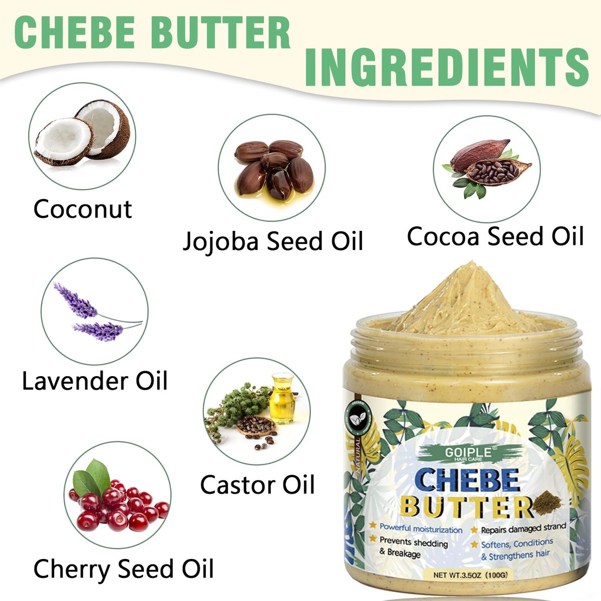 Natural Chebe Hair Oil for Hair Growth – Chebe Oil Moisturizer for Scalp, African Chebe Powder for Stronger, Thicker, Longer Hair, 10 in 1 Chebe Hair Growth Oil with Braid Bonnet for Sleeping Avelisse