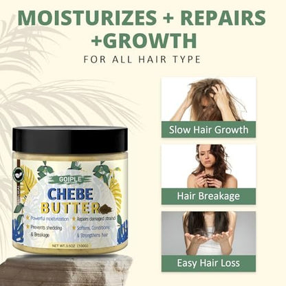 Natural Chebe Hair Oil for Hair Growth – Chebe Oil Moisturizer for Scalp, African Chebe Powder for Stronger, Thicker, Longer Hair, 10 in 1 Chebe Hair Growth Oil with Braid Bonnet for Sleeping Avelisse