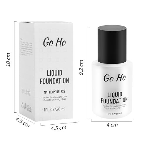 Go Ho White Liquid Foundation - Full Coverage White Foundation, Demi-Matte Finish for Goth, Clown, Vampire, Skeleton Makeup, Daily, Cosplay, Halloween Costume & Stage - görsel 14