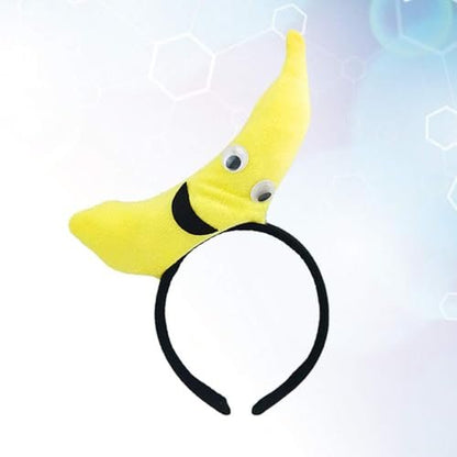 Calsgkspray Banana Headband – Fun Yellow Plush Food Headband for Parties, Costumes, and Everyday Wear