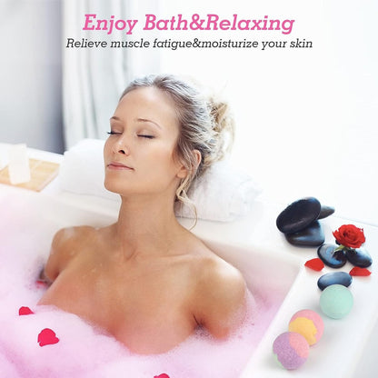 Organic Bath Bombs Women - Nature Bath Bombs for Women Relaxing - Lush Bath Bomb Gift Set - 16 Count Avelisse