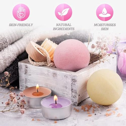 Organic Bath Bombs Women - Nature Bath Bombs for Women Relaxing - Lush Bath Bomb Gift Set - 16 Count Avelisse