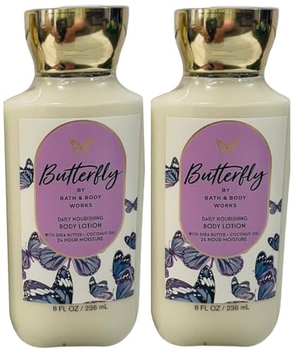 Bath & Body Works Butterfly Body Lotion 8 oz (Pack of 2) – Soft, Floral Hydration Avelisse