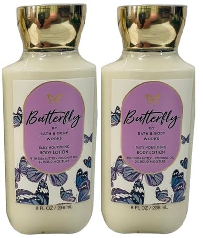 Bath & Body Works Butterfly Body Lotion 8 oz (Pack of 2) – Soft, Floral Hydration Avelisse