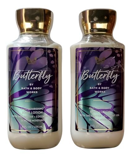 Bath & Body Works Butterfly Body Lotion 8 oz (Pack of 2) – Soft, Floral Hydration Avelisse