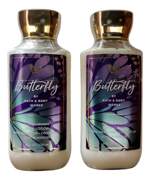 Bath & Body Works Butterfly Body Lotion 8 oz (Pack of 2) – Soft, Floral Hydration Avelisse