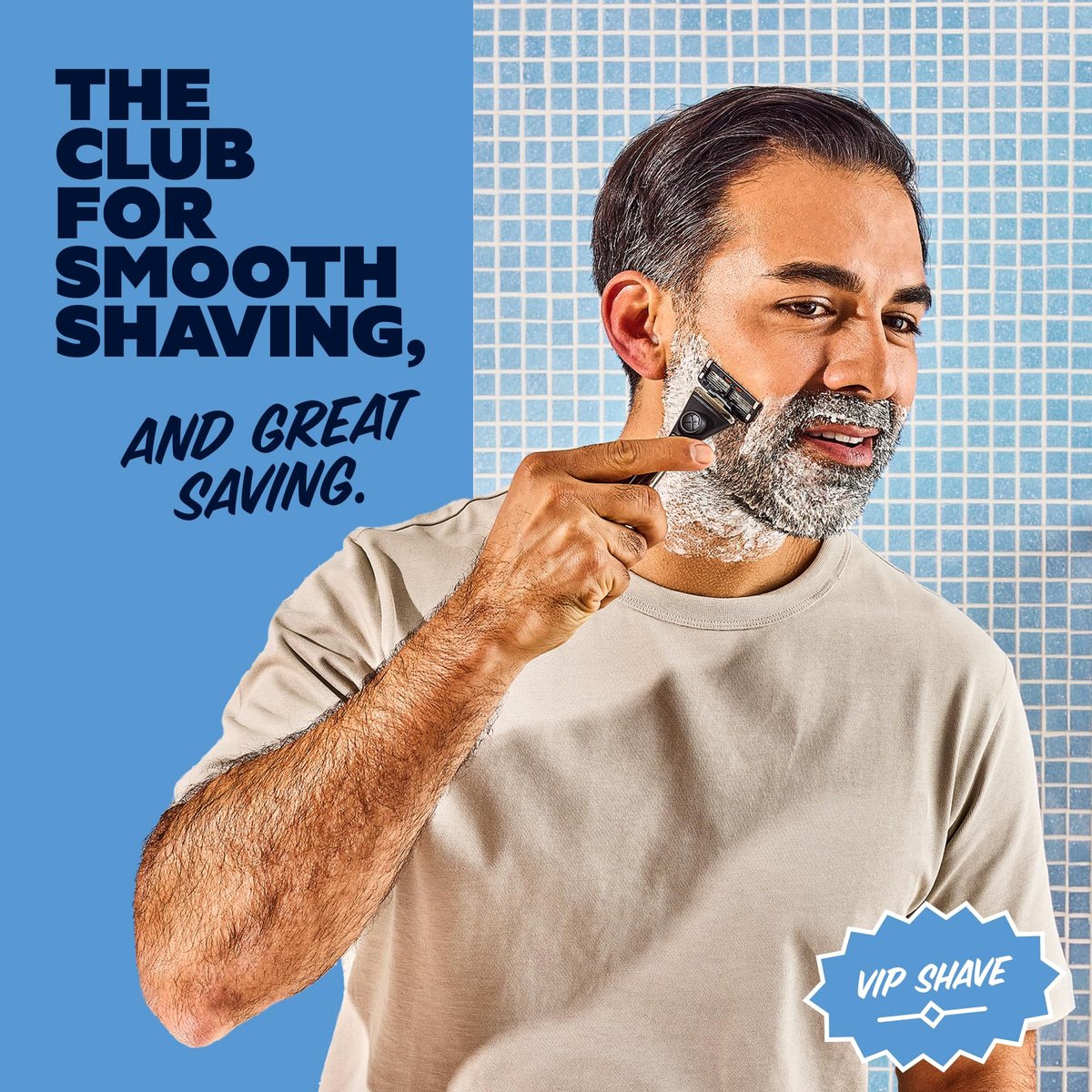 Dollar Shave Club VIP Shave Set: 4 Extra Close Refill Cartridges, Heavy Metal Handle, Shave Butter 3 oz & Razor Cover for Men Avelisse