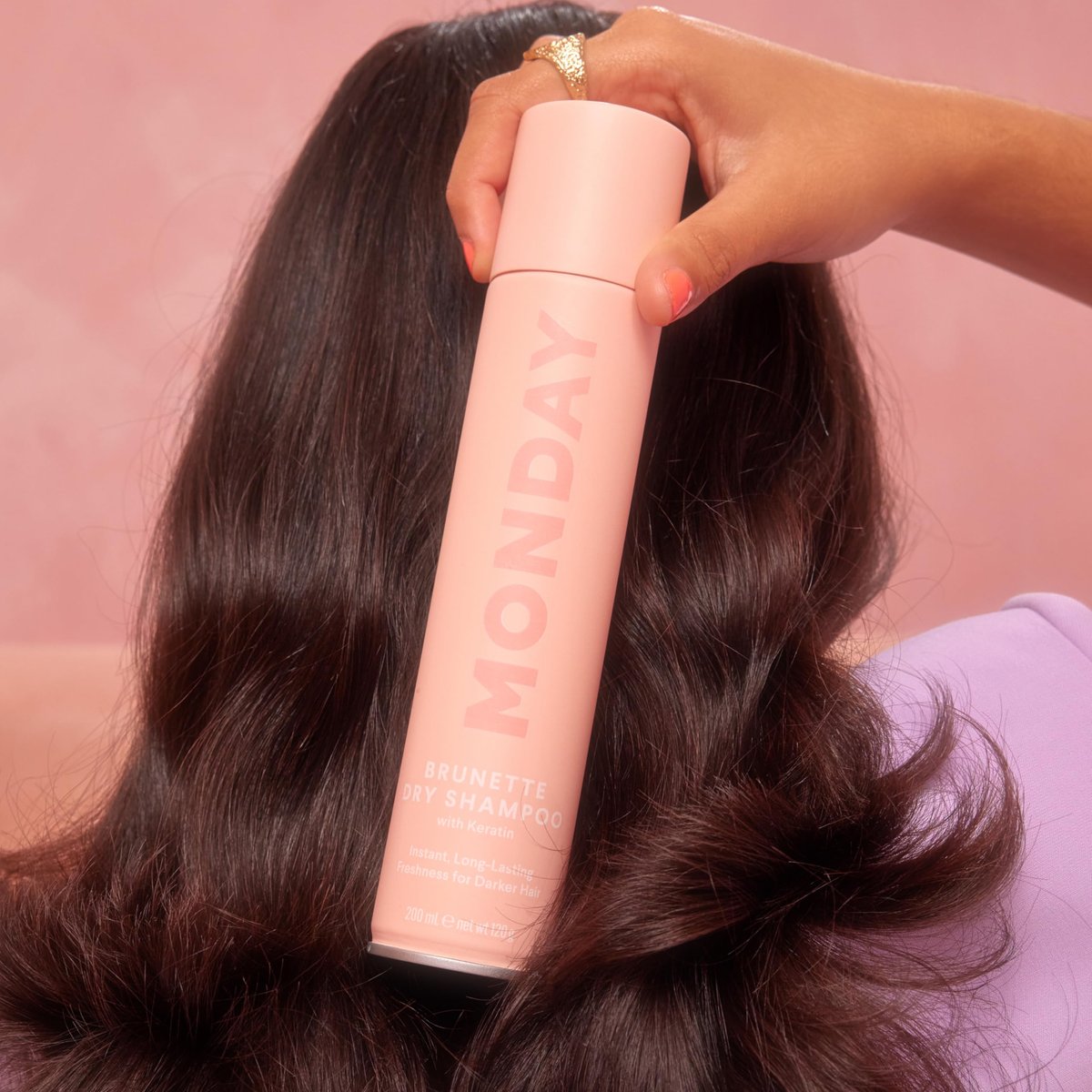 MONDAY HAIRCARE BRUNETTE Dry Shampoo with Keratin - Oil-Absorbing, Ideal for Darker Hair, 200 mL - görsel 11