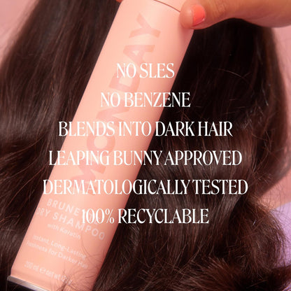 MONDAY HAIRCARE BRUNETTE Dry Shampoo with Keratin - Oil-Absorbing, Ideal for Darker Hair, 200 mL