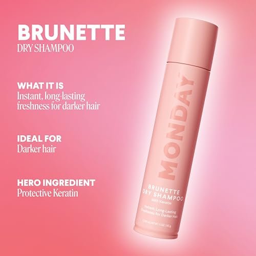 MONDAY HAIRCARE BRUNETTE Dry Shampoo with Keratin - Oil-Absorbing, Ideal for Darker Hair, 200 mL - görsel 4