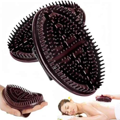 Meridian Brush Massage Brush 2-Pack - Professional Acupressure Body & Scalp Massager for Full Body Relaxation - Silicone Hair Brush for All Hair Types - görsel 2