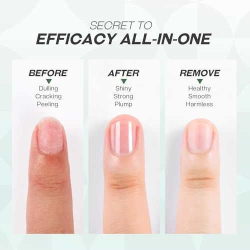 Glamonade Base Top Coat Nail Polish: 2 in 1 Clear High Shine Quick Dry Nail Polish for Long Lasting Color Protection - görsel 12