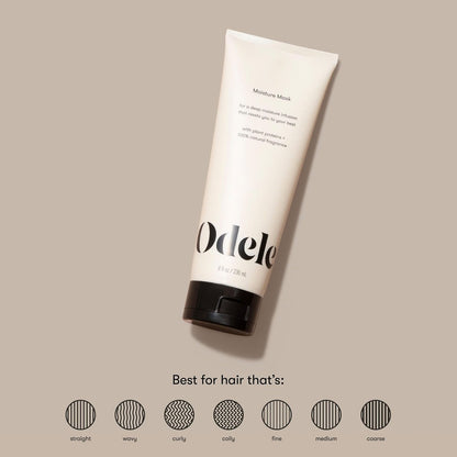 Odele Moisture Hair Mask - Deep Conditioning Treatment with Jojoba and Argan Oils for All Hair Types and Textures, 8 Fl Oz Avelisse