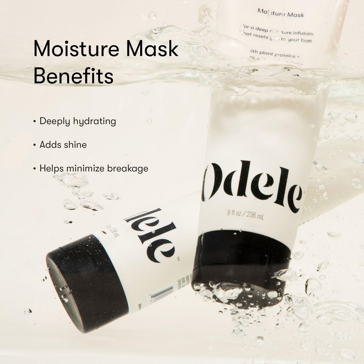 Odele Moisture Hair Mask - Deep Conditioning Treatment with Jojoba and Argan Oils for All Hair Types and Textures, 8 Fl Oz Avelisse