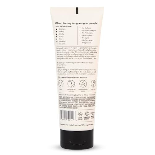 Odele Moisture Hair Mask - Deep Conditioning Treatment with Jojoba and Argan Oils for All Hair Types and Textures, 8 Fl Oz Avelisse