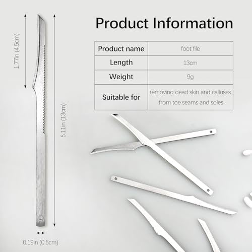6-Piece Stainless Steel Pedicure Knife Tools Kit | Professional Foot Scrubber Set for Callus & Dead Skin Removal - görsel 4